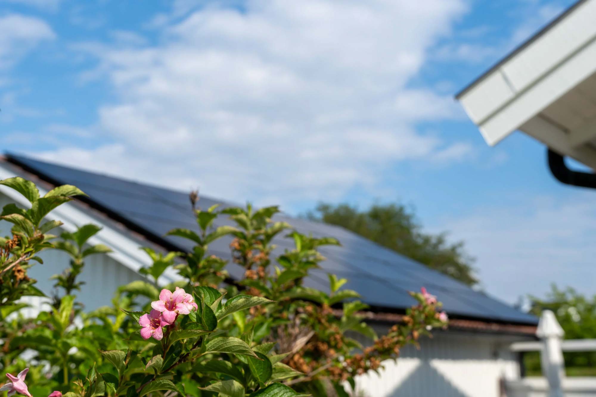 Solceller på en villa