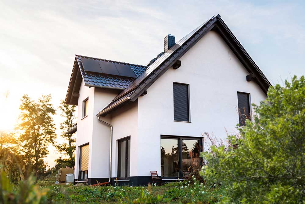 Modernt vitt hus